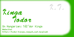 kinga todor business card